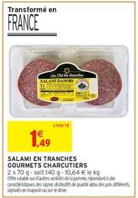 SALAMI EN TRANCHES GOURMETS CHARCUTIERS