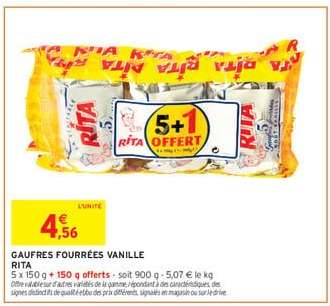GAUFRES FOURRÉES VANILLE RITA