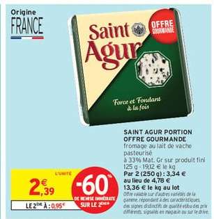 Saint Agur Portion