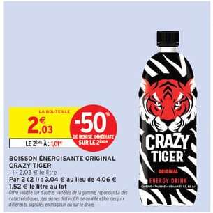 BOISSON ÉNERGISANTE ORIGINAL CRAZY TIGER