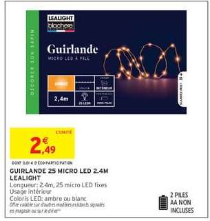 Guirlande 25 Micro LED 2.4m