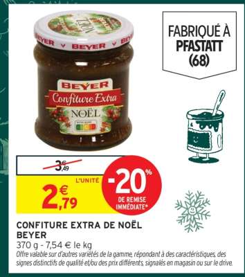 CONFITURE EXTRA DE NOËL BEYER