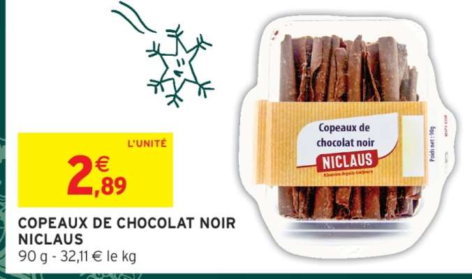 COPEAUX DE CHOCOLAT NOIR NICLAUS