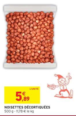 NOISETTES DÉCORTIQUÉES