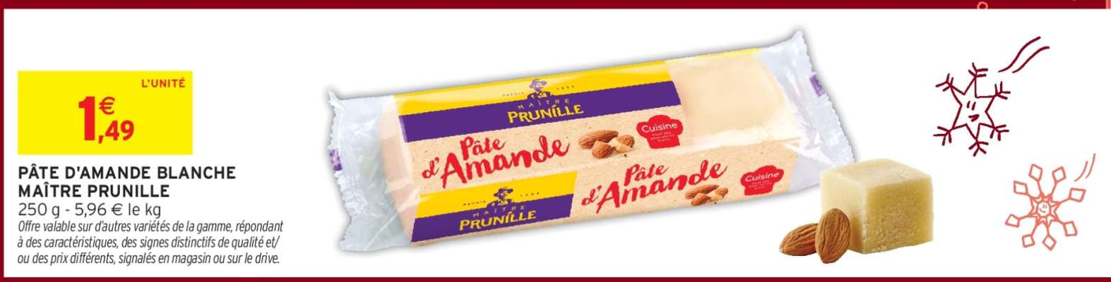 Pâte d'amande blanche MAITRE PRUNILLE