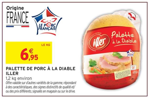 PALETTE DE PORC À LA DIABLE ILLER