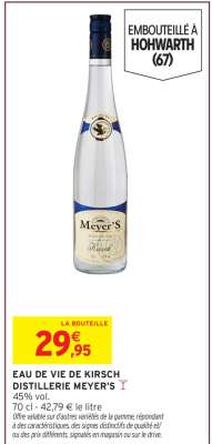 EAU DE VIE DE KIRSCH DISTILLERIE MEYER'S