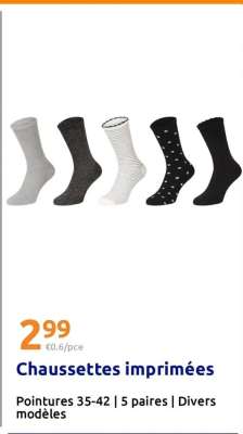 Chaussettes imprimées