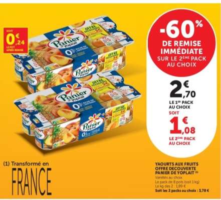Yaourts aux fruits Panier de Yoplait
