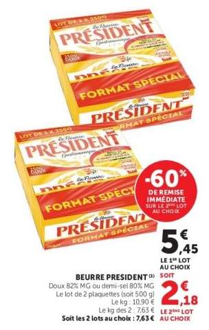 Beurre PRESIDENT