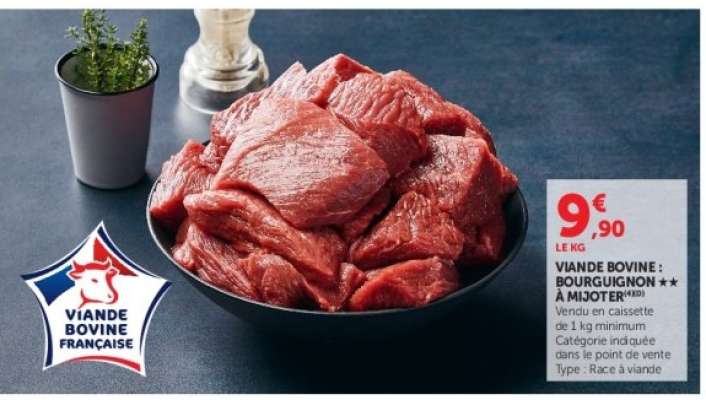 Viande Bovine : Bourguignon***