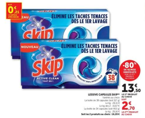 LESSIVE CAPSULES "SKIP"