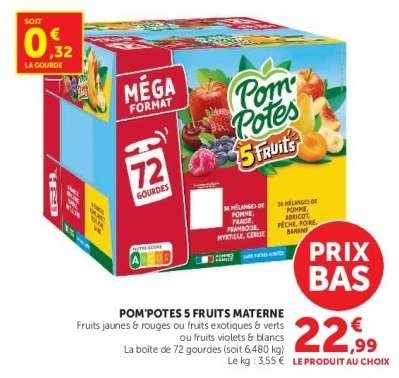 POM'POTES 5 FRUITS MATERNE