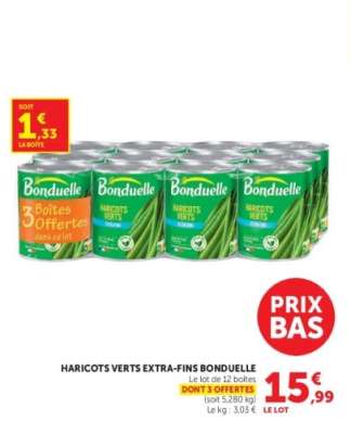 Haricots Verts Extra Fins Bonduelle