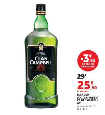 Blended Scotch Whisky Clan Campbell 40°