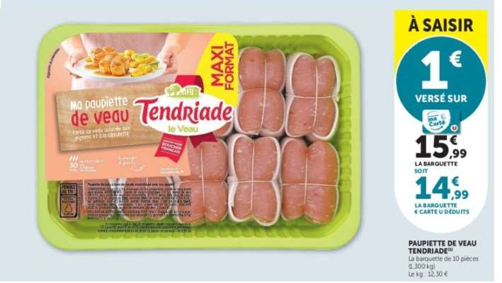 Paupiette de veau TENDRIADE