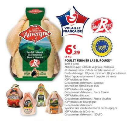 Poulet FERMIER  Label Rouge