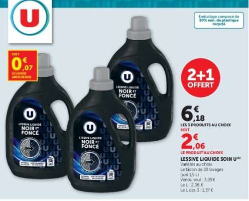 LESSIVE LIQUIDE SOIN U