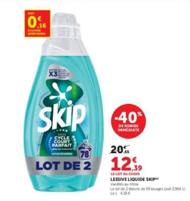 LESSIVE LIQUIDE "SKIP"