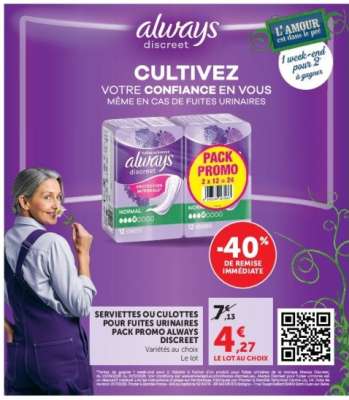 ALWAYS DISCREET Pack Promo