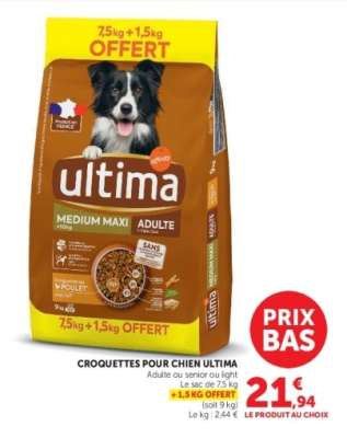 CROQUETTES POUR CHIEN 'ULTIMA'