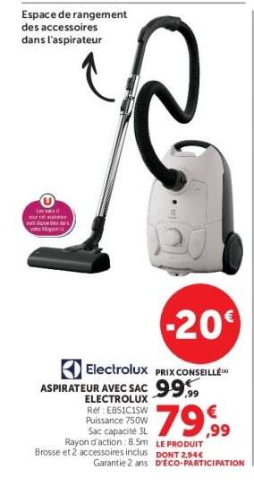 Aspirateur avec sac Electrolux