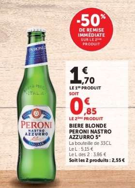 BIERE BLONDE PERONI NASTRO AZZURRO 5°