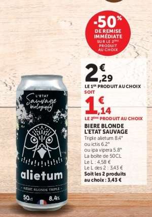 BIERE BLONDE L'ETAT SAUVAGE