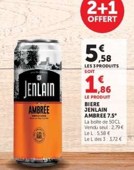BIERE JENLAIN AMBRÉE 7.5°