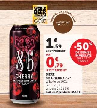 BIERE 8.6 CHERRY 7.2°