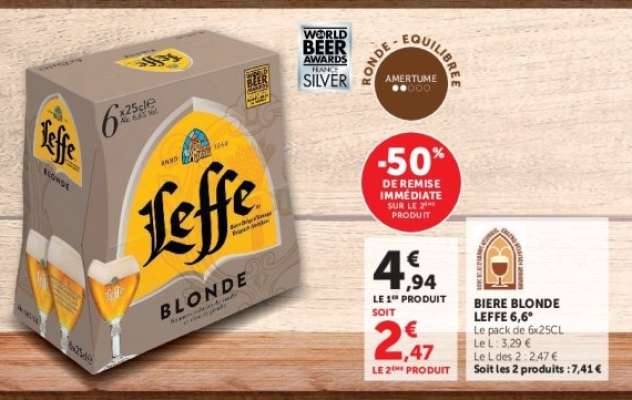 Biere Blonde Leffe 6.6°