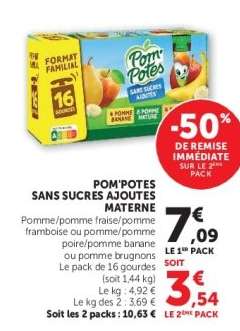 POM'POTES SANS SUCRES AJOUTES MATERNE