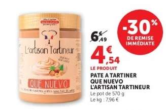 PÂTE À TARTINER QUE NUEVO L'ARTISAN TARTINEUR