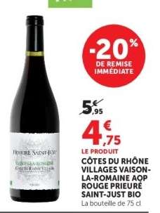 CÔTES DU RHÔNE VILLAGES VAISON-LA-ROMAINE AOP ROUGE PRIEURÉ SAINT-JUST BIO