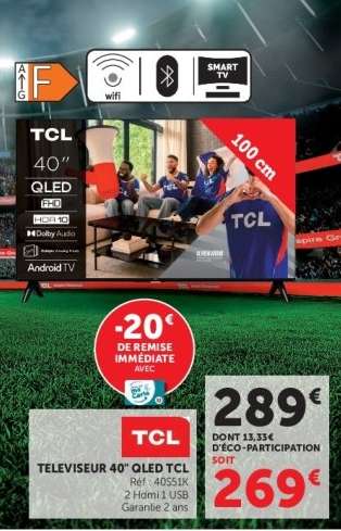 TELEVISEUR 40" QLED TCL