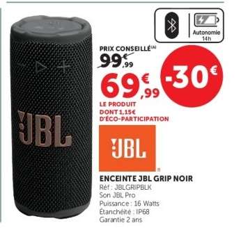 ENCEINTE JBL GRIP NOIR