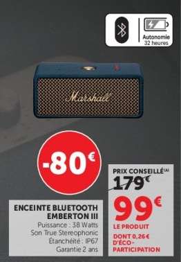 ENCEINTE BLUETOOTH EMBERTON III