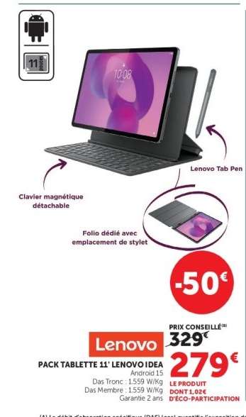 PACK TABLETTE 11' LENOVO IDEA