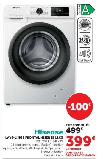Lave-linge frontal Hisense 12kg