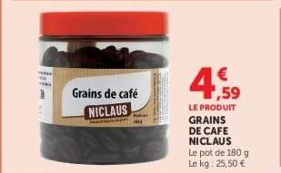 GRAINS DE CAFÉ NICLAUS