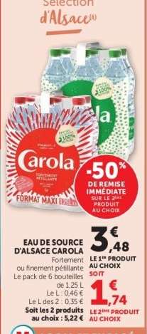 EAU DE SOURCE D'ALSACE CAROLA