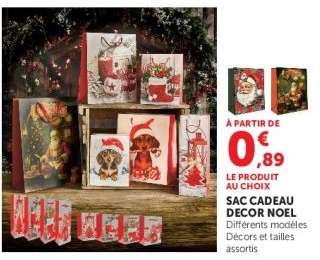 SAC CADEAU DECOR NOEL
