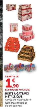 BOITE A GATEAUX METALLIQUE