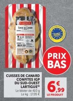 CUISSES DE CANARD CONFITES IGP DU SUD-OUEST LARTIGUE