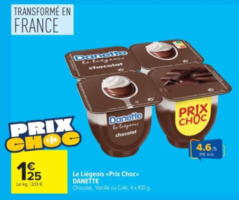 Le Liégeois "Prix choc" DANETTE