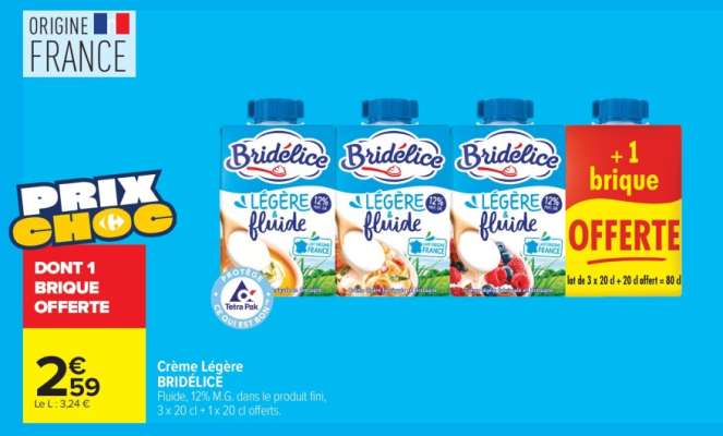 Crème Légère BRIDÉLICE