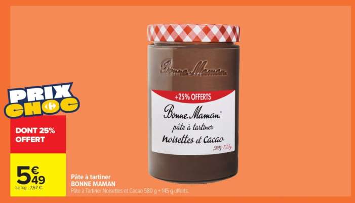 Pâte à tartiner "Bonne Maman"