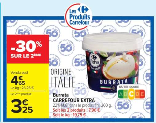 Burrata CARREFOUR EXTRA