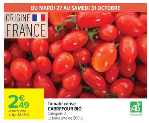 Tomate cerise CARREFOUR BIO