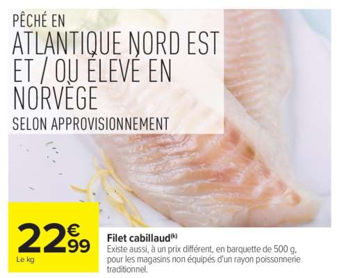 Filet cabillaud